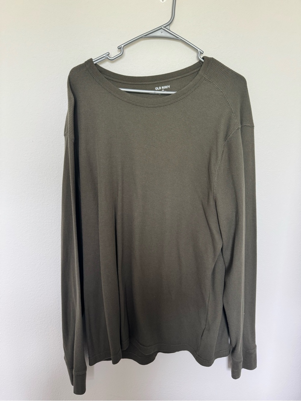 Old Navy Olive Green Long Sleeve Waffle Thermal Shirt